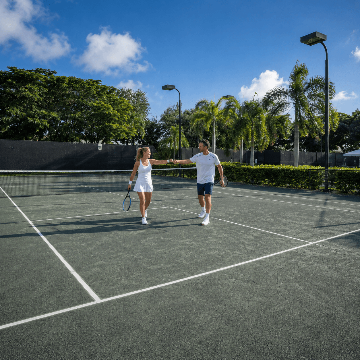 Home oaks mixed doubles tennis